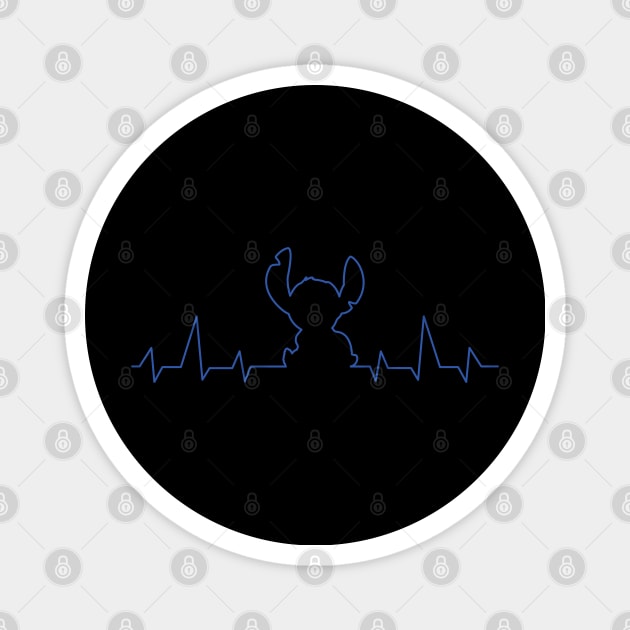 Stitch Heartbeat Lilo & Stitch Magnet by scribblejuice
